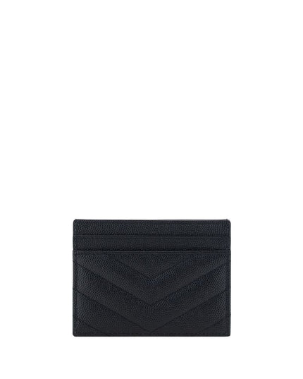 Saint Laurent Black Leather Card Holder