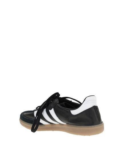 Adidas Black Calf Leather Bos Taurus Athletic Sneakers