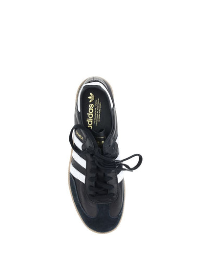 Adidas Black Calf Leather Bos Taurus Athletic Sneakers