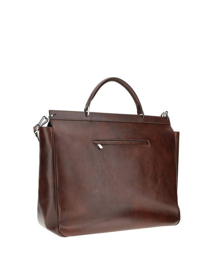 Brunello Cucinelli Brown Calf Leather Bos Taurus Luggage And Travel