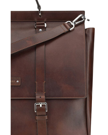 Brunello Cucinelli Brown Calf Leather Bos Taurus Luggage And Travel