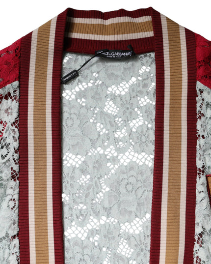 Dolce & Gabbana Multicolor Floral Lace Cardigan Sweater