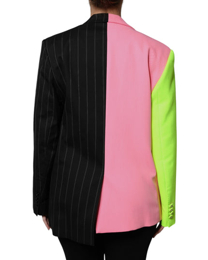 Dolce & Gabbana Multicolor Patchwork Embellished Coat Jacket