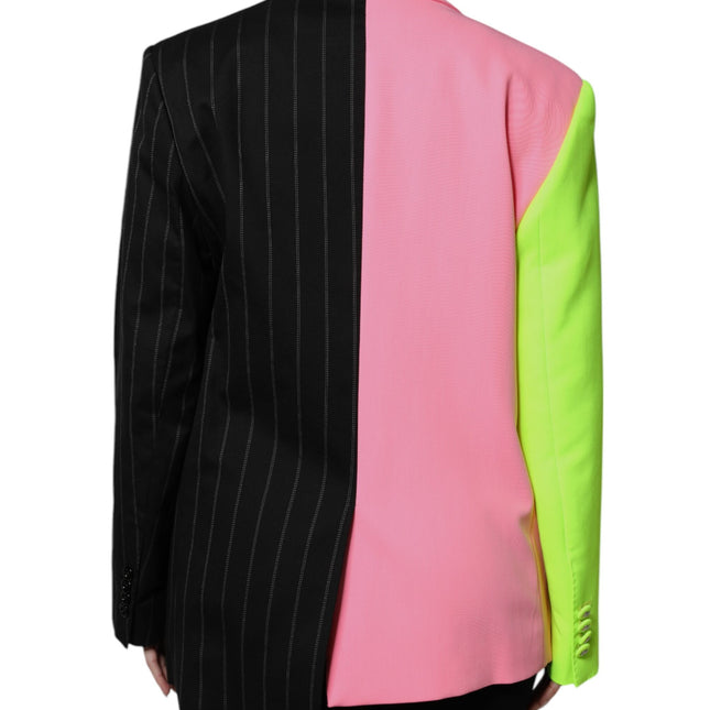 Dolce & Gabbana Multicolor Patchwork Embellished Coat Jacket