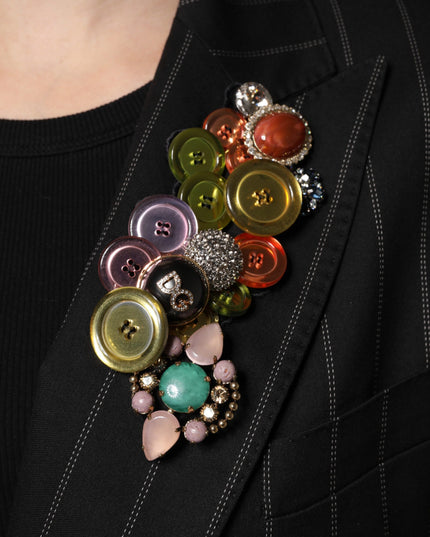 Dolce & Gabbana Multicolor Patchwork Embellished Coat Jacket