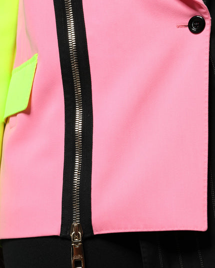 Dolce & Gabbana Multicolor Patchwork Embellished Coat Jacket