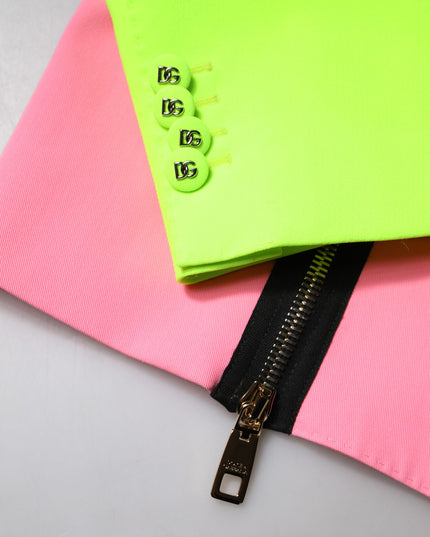 Dolce & Gabbana Multicolor Patchwork Embellished Coat Jacket