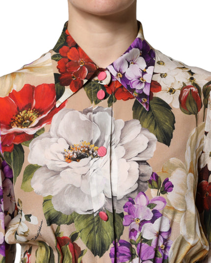 Dolce & Gabbana Multicolor Floral Wide Leg Jumpsuit Dress