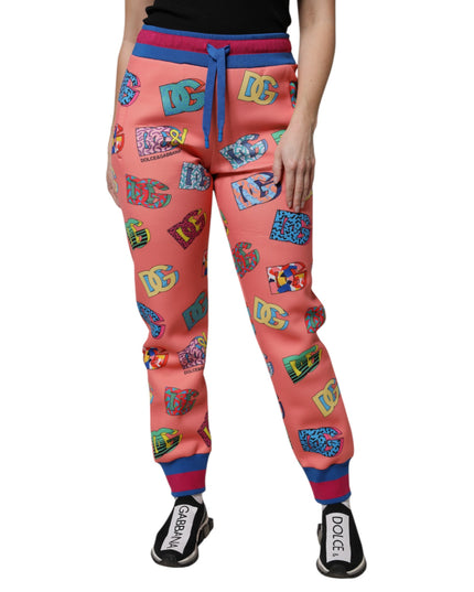 Dolce & Gabbana Pink Logo Monogram Jogger Sweatpants Pants