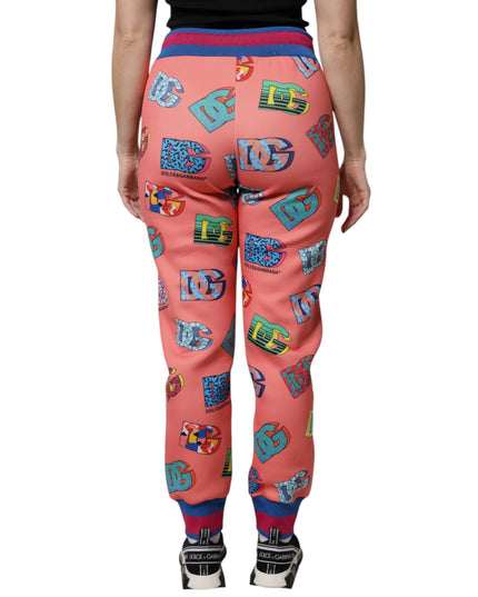 Dolce & Gabbana Pink Logo Monogram Jogger Sweatpants Pants