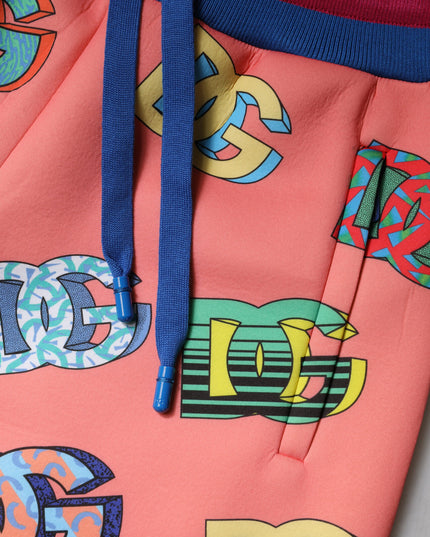 Dolce & Gabbana Pink Logo Monogram Jogger Sweatpants Pants