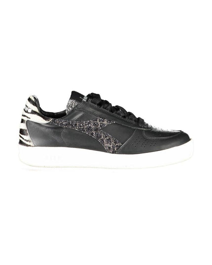 Diadora Black Leather Womens Sneaker