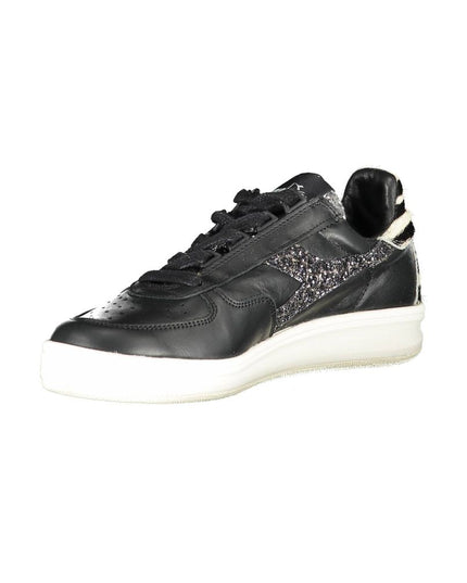 Diadora Black Leather Womens Sneaker