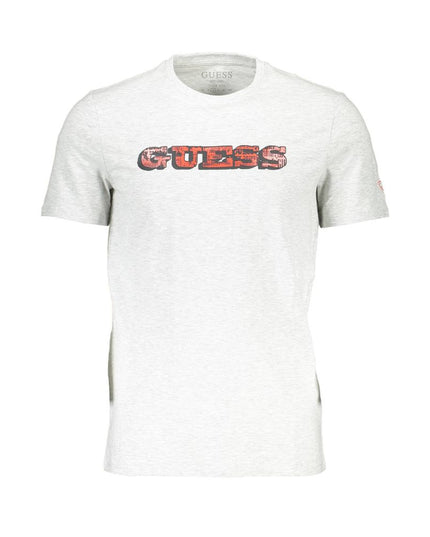Guess Jeans Gray Cotton Men T-Shirt
