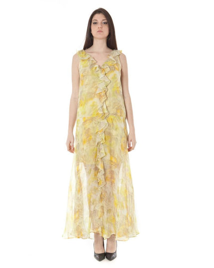 John Galliano Yellow Polyester Women Dress