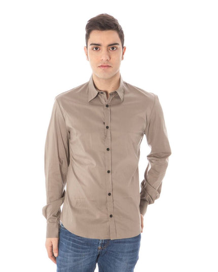 Costume National Green Cotton Men Shirt