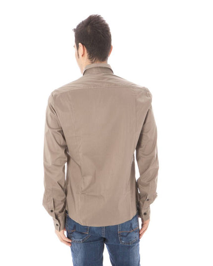 Costume National Green Cotton Men Shirt