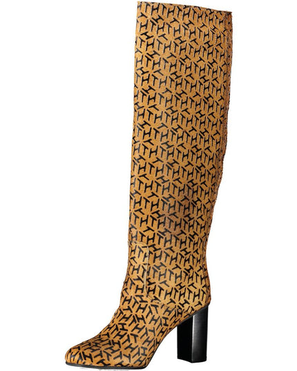 Tommy Hilfiger Beige Leather Women Boot