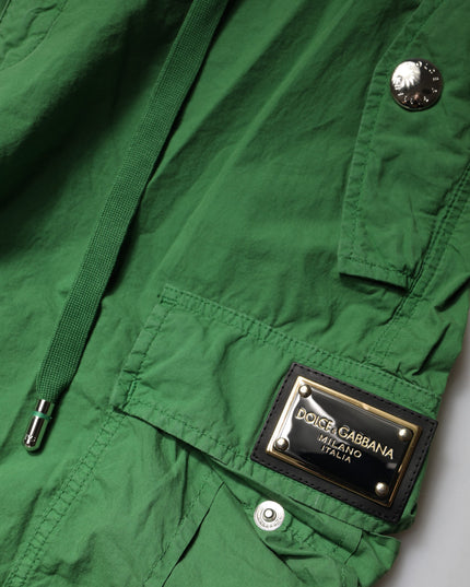 Dolce & Gabbana Green Cotton High Waist Cargo Pants