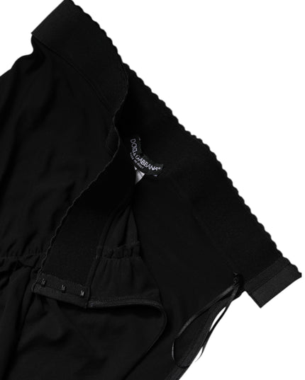 Dolce & Gabbana Black Mermaid Cut High Waist Midi Skirt