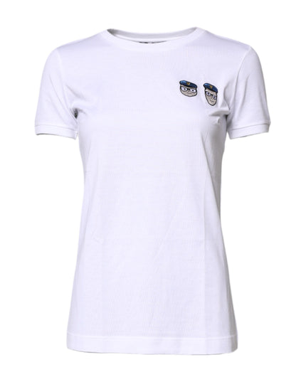 Dolce & Gabbana White #DGFamily Cotton Crew Neck T-shirt