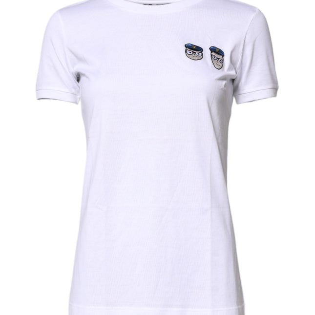 Dolce & Gabbana White #DGFamily Cotton Crew Neck T-shirt