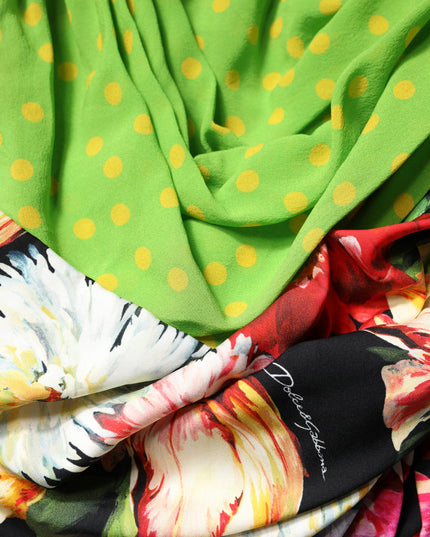 Dolce & Gabbana Multicolor Floral Patchwork Fitted Mini Dress