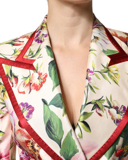 Dolce & Gabbana Multicolor Floral Double Breasted Jacket