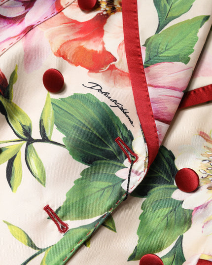 Dolce & Gabbana Multicolor Floral Double Breasted Jacket