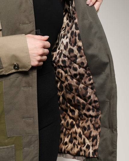 Dolce & Gabbana Military Green Cotton Button Down Jacket