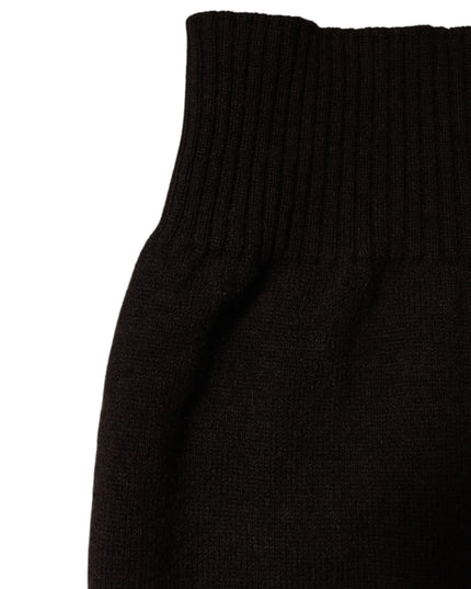 Dolce & Gabbana Brown Cashmere Knitted Neck Warmer Foulard Scarf