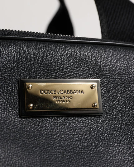 Dolce & Gabbana Black Shoulder Strap Pet Carry Logo Plaque Bag