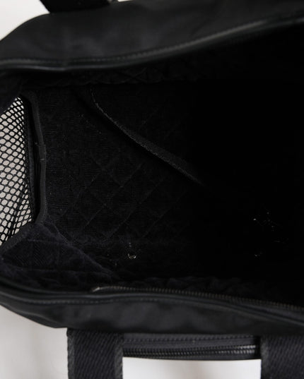 Dolce & Gabbana Black Shoulder Strap Pet Carry Logo Plaque Bag