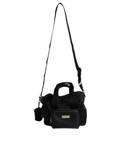 Dolce & Gabbana Black Shoulder Strap Pet Carry Logo Plaque Bag