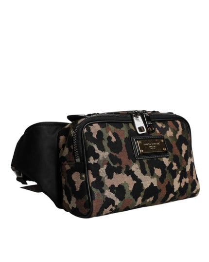 Dolce & Gabbana Multicolor Leopard DG Logo Belt Waist Fanny Pack Bag
