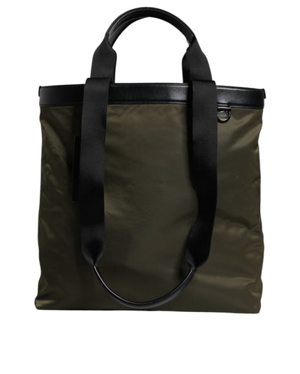 Dolce & Gabbana Military Green Nylon Shoulder Strap Tote Bag