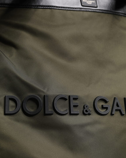 Dolce & Gabbana Military Green Nylon Shoulder Strap Tote Bag