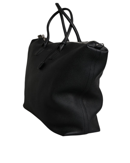 Dolce & Gabbana Black Calfskin Leather Hand Shoulder Duffle Bag