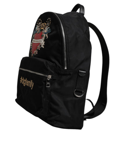 Dolce & Gabbana Black Nylon #DGFAMILY Embellished Backpack VULCANO Bag