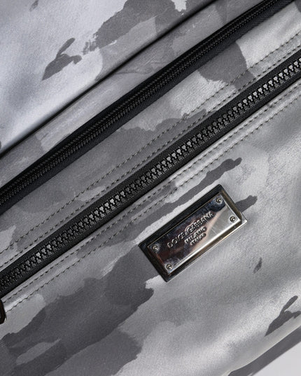 Dolce & Gabbana Black Camouflage Shoulder Strap Logo Plaque Bag