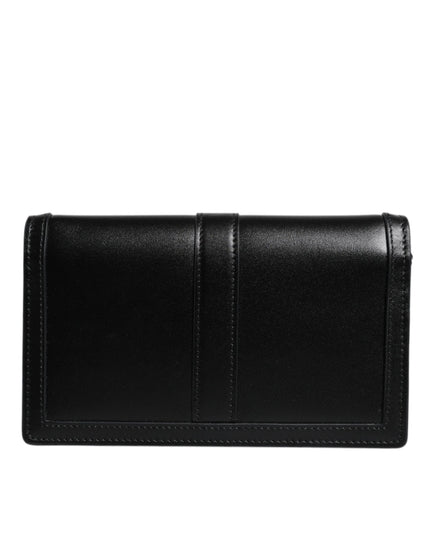 Versace Black Calfskin Leather Chain Strap Shoulder Crossbody Bag