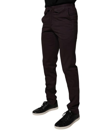 BENCIVENGA Brown Pure Cotton Slim Fit Men Dress Pants