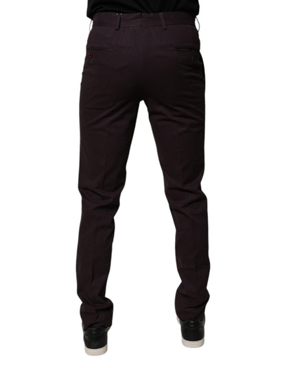 BENCIVENGA Brown Pure Cotton Slim Fit Men Dress Pants
