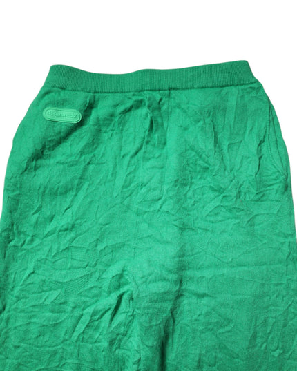 Dsquared² Green Cotton Elastic Waist Men Casual Pants