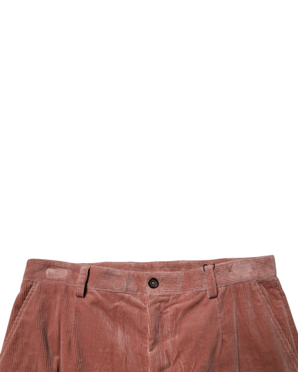 Dolce & Gabbana Brown Corduroy Cotton Cargo Men Denim Jeans