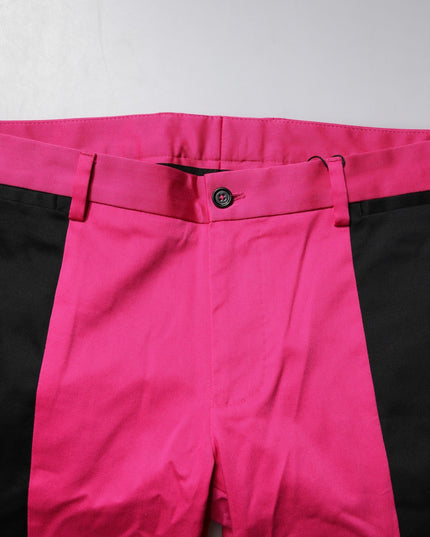 Dolce & Gabbana Pink Black Stripe Slim Fit Men Dress Pants