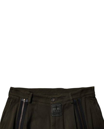 Dolce & Gabbana Dark Brown Cotton Jogger Cargo Pants
