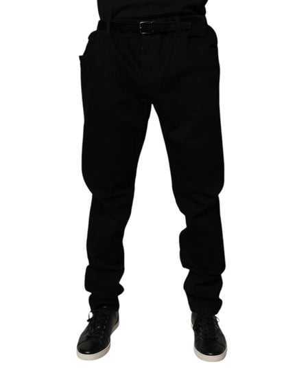 Dolce & Gabbana Black Cotton Stretch Slim Fit Denim Jeans