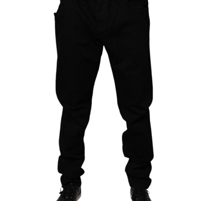 Dolce & Gabbana Black Cotton Stretch Slim Fit Denim Jeans