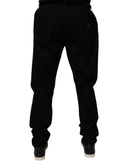 Dolce & Gabbana Black Cotton Stretch Slim Fit Denim Jeans